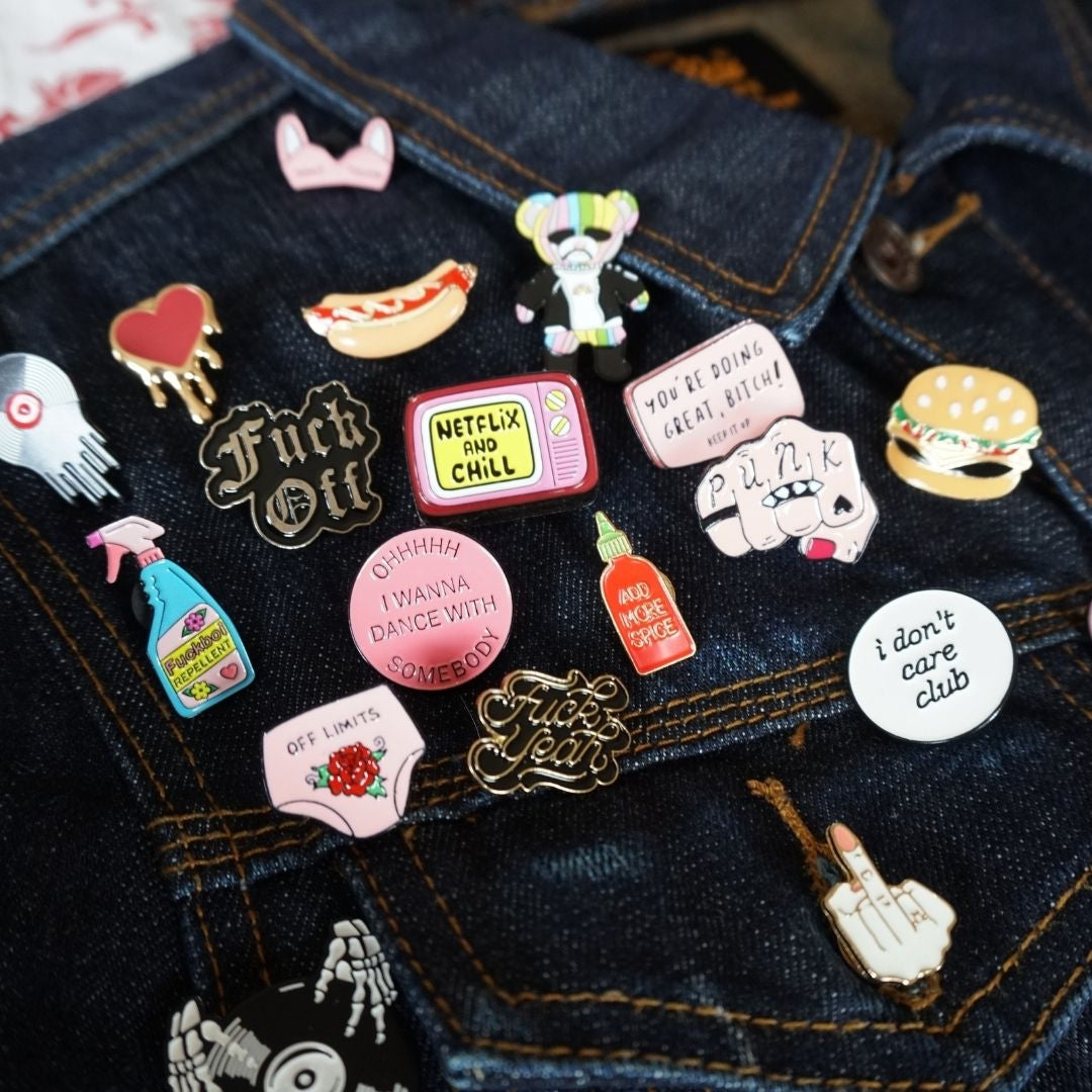 Valentine Pin Badges-Famous Rebel
