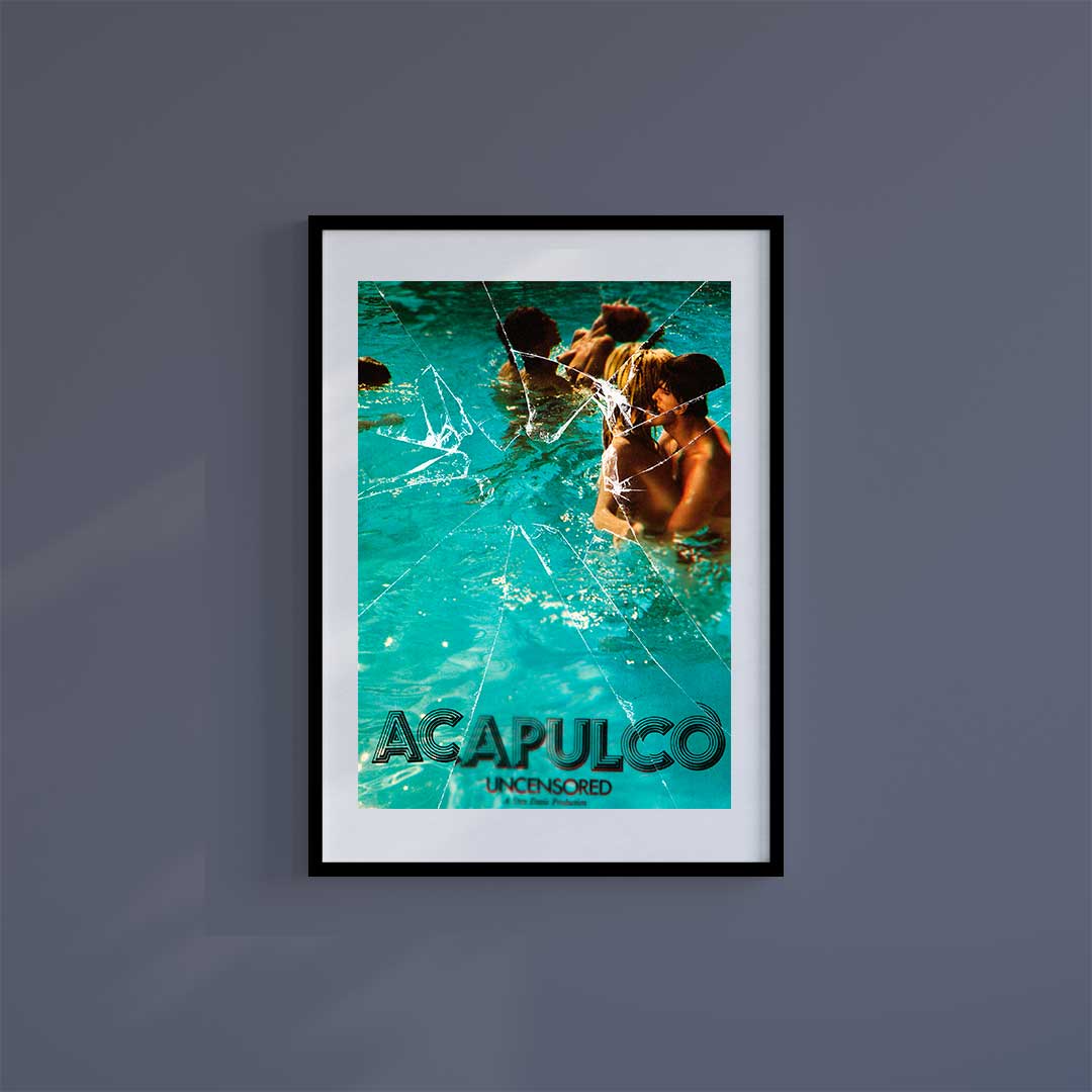 Large (A2) 16.5" x 23.4" inc Mount-White-Acapulco Uncensored - Wall Art Print-Famous Rebel