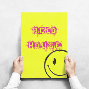 -Acid House- Wall Art Print-Famous Rebel