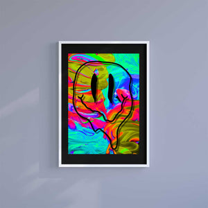 Medium (A3) 11.75" x 16.5" inc Mount-Black-Acid Melt - Wall Art Print-Famous Rebel