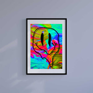 Medium (A3) 11.75" x 16.5" inc Mount-White-Acid Melt - Wall Art Print-Famous Rebel