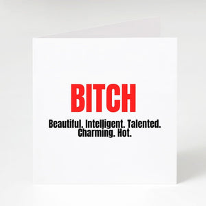 B.I.T.C.H-Notecard Famous Rebel