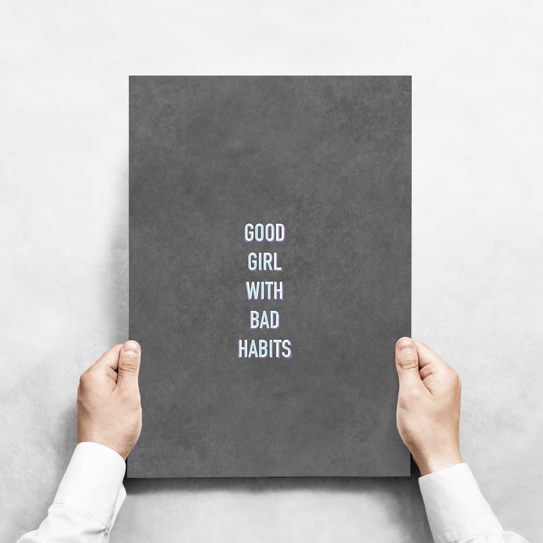 -Bad Habits - Wall Art Print-Famous Rebel