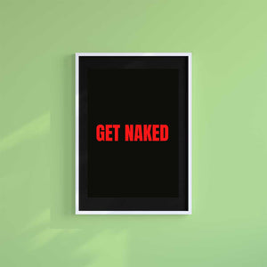 Large (A2) 16.5" x 23.4" inc Mount-Black-Birthday Suit - Wall Art Print-Famous Rebel