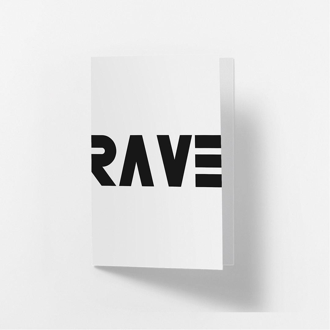 Black Rave - Greetings Card Famous Rebel