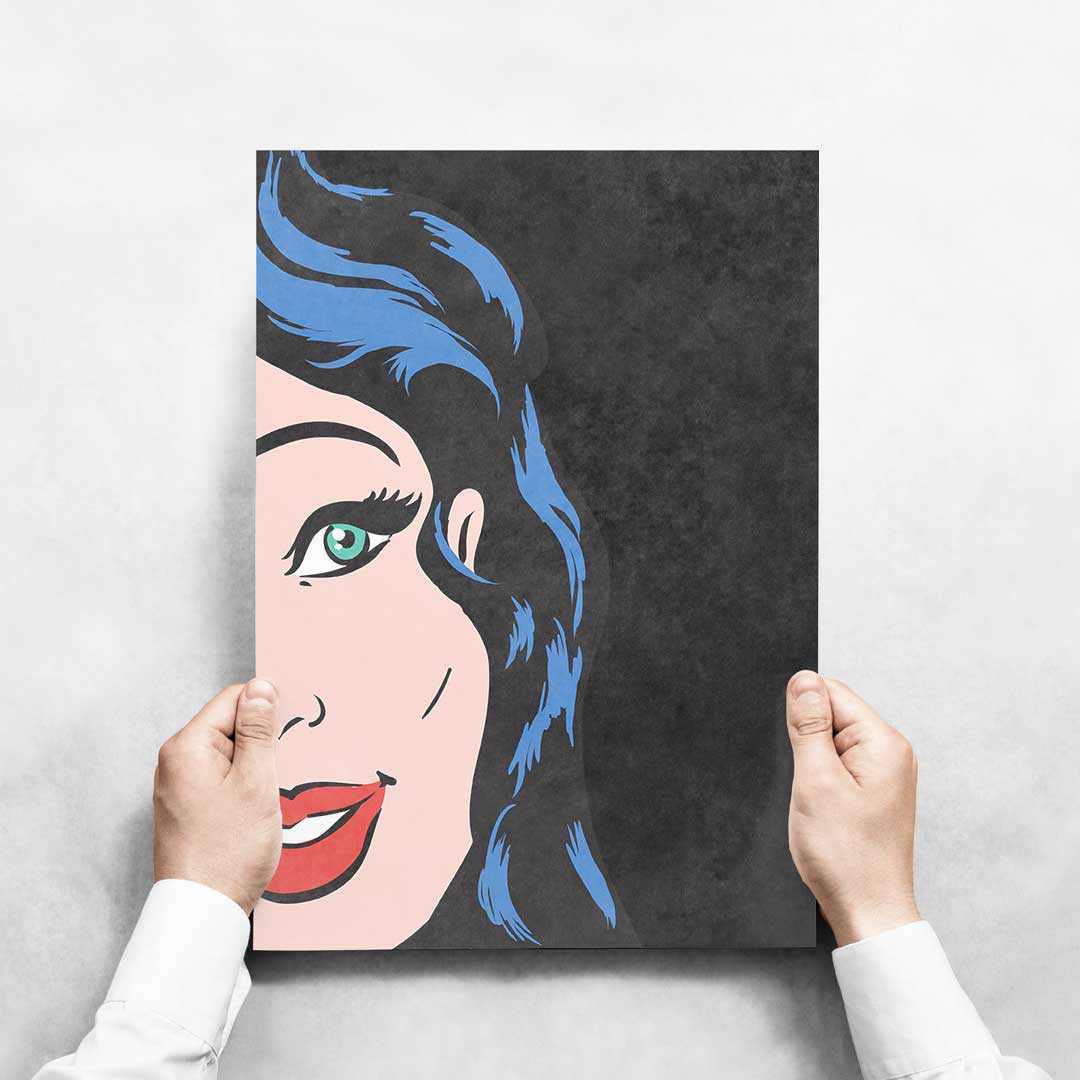 -Blue Hair - Wall Art Print-Famous Rebel