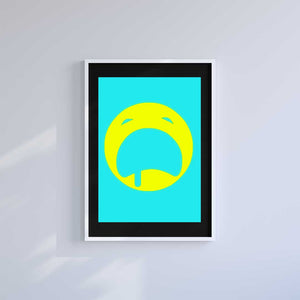 Large (A2) 16.5" x 23.4" inc Mount-Black-Blue Monday-Wall Art Print-Famous Rebel