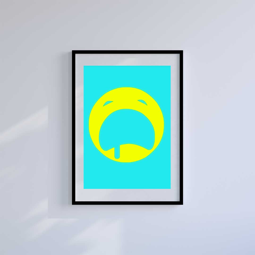 Medium (A3) 11.75" x 16.5" inc Mount-White-Blue Monday-Wall Art Print-Famous Rebel