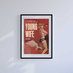 Large (A2) 16.5" x 23.4" inc Mount-White-Bored Young Wife - Wall Art Print-Famous Rebel