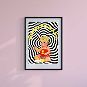 Large (A2) 16.5" x 23.4" inc Mount-White-Born To Rave Zebra - Wall Art Print-Famous Rebel