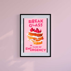 Large (A2) 16.5" x 23.4" inc Mount-White-Break For Cake - Wall Art Print-Famous Rebel