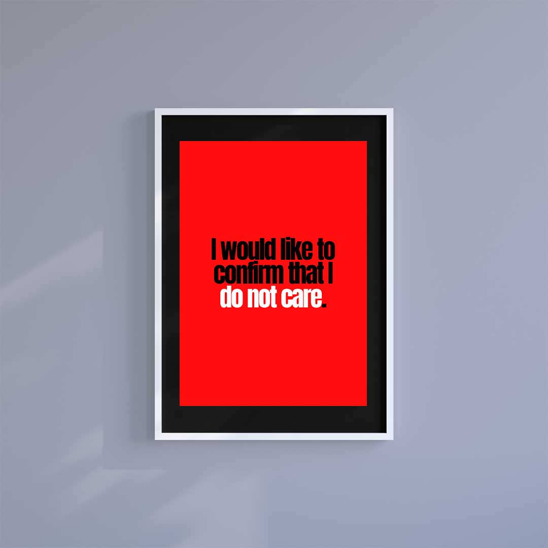 Large (A2) 16.5" x 23.4" inc Mount-Black-Confirmation- Wall Art Print-Famous Rebel