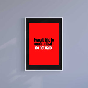 Large (A2) 16.5" x 23.4" inc Mount-Black-Confirmation- Wall Art Print-Famous Rebel