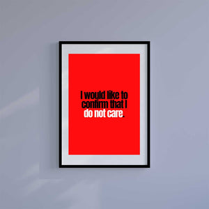 Large (A2) 16.5" x 23.4" inc Mount-White-Confirmation- Wall Art Print-Famous Rebel