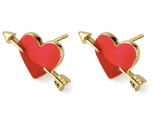 Cupids Heart-Stud Earrings-Joe Cool-Famous Rebel