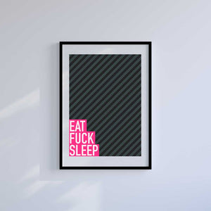 Large (A2) 16.5" x 23.4" inc Mount-White-Daily Grind - Wall Art Print-Famous Rebel