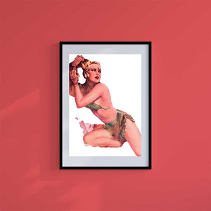 Large (A2) 16.5" x 23.4" inc Mount-White-Damsel - Wall Art Print-Famous Rebel