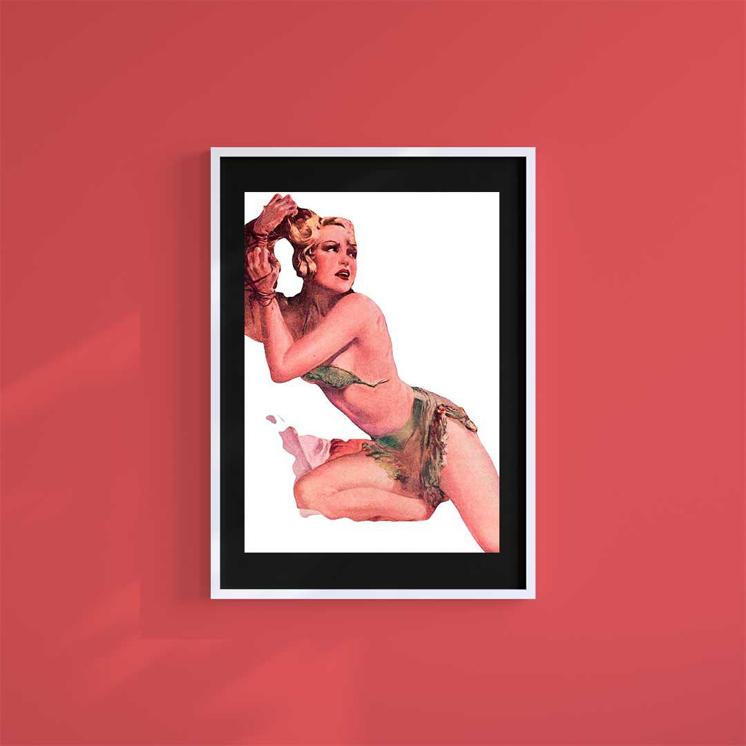 Medium (A3) 11.75" x 16.5" inc Mount-Black-Damsel - Wall Art Print-Famous Rebel