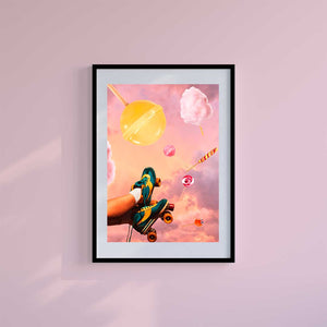Large (A2) 16.5" x 23.4" inc Mount-White-Daydreaming - Wall Art Print-Famous Rebel