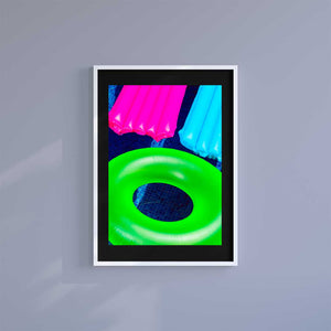 Small 10"x8" inc Mount-Black-Down By The Pool - Wall Art Print-Famous Rebel
