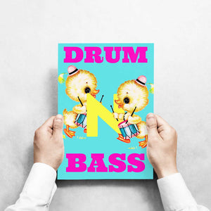 -Drum N Bass Chick - Wall Art Print-Famous Rebel