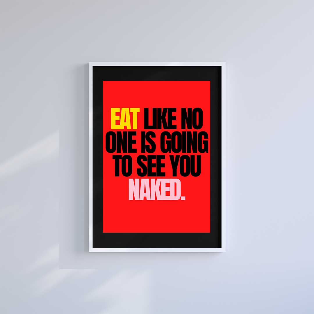 Large (A2) 16.5" x 23.4" inc Mount-Black-Eat Everything - Wall Art Print-Famous Rebel