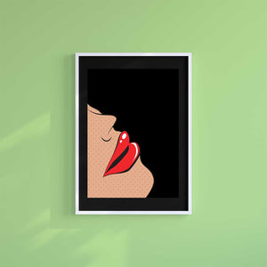 Medium (A3) 11.75" x 16.5" inc Mount-Black-Ellipsis - Pop Art Print-Famous Rebel