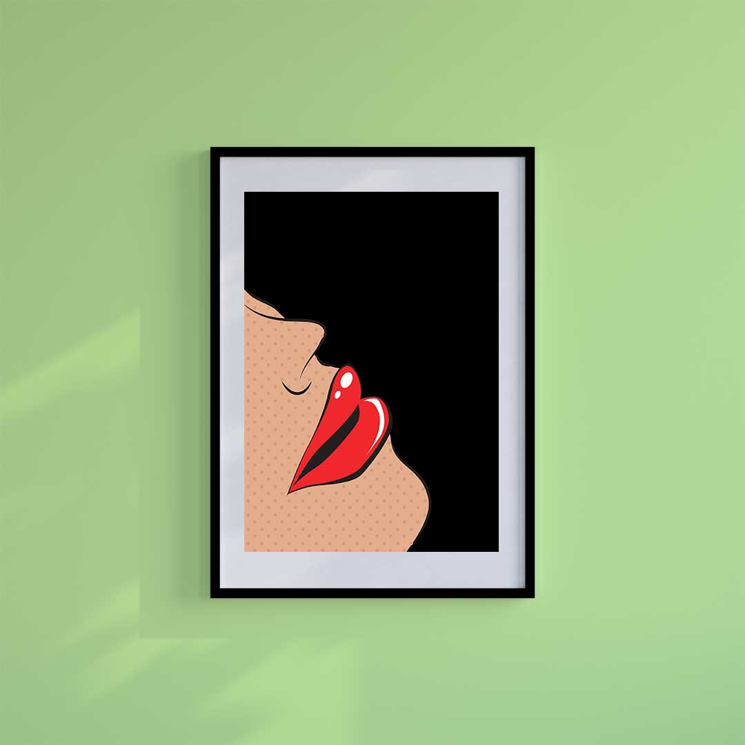 Medium (A3) 11.75" x 16.5" inc Mount-White-Ellipsis - Pop Art Print-Famous Rebel