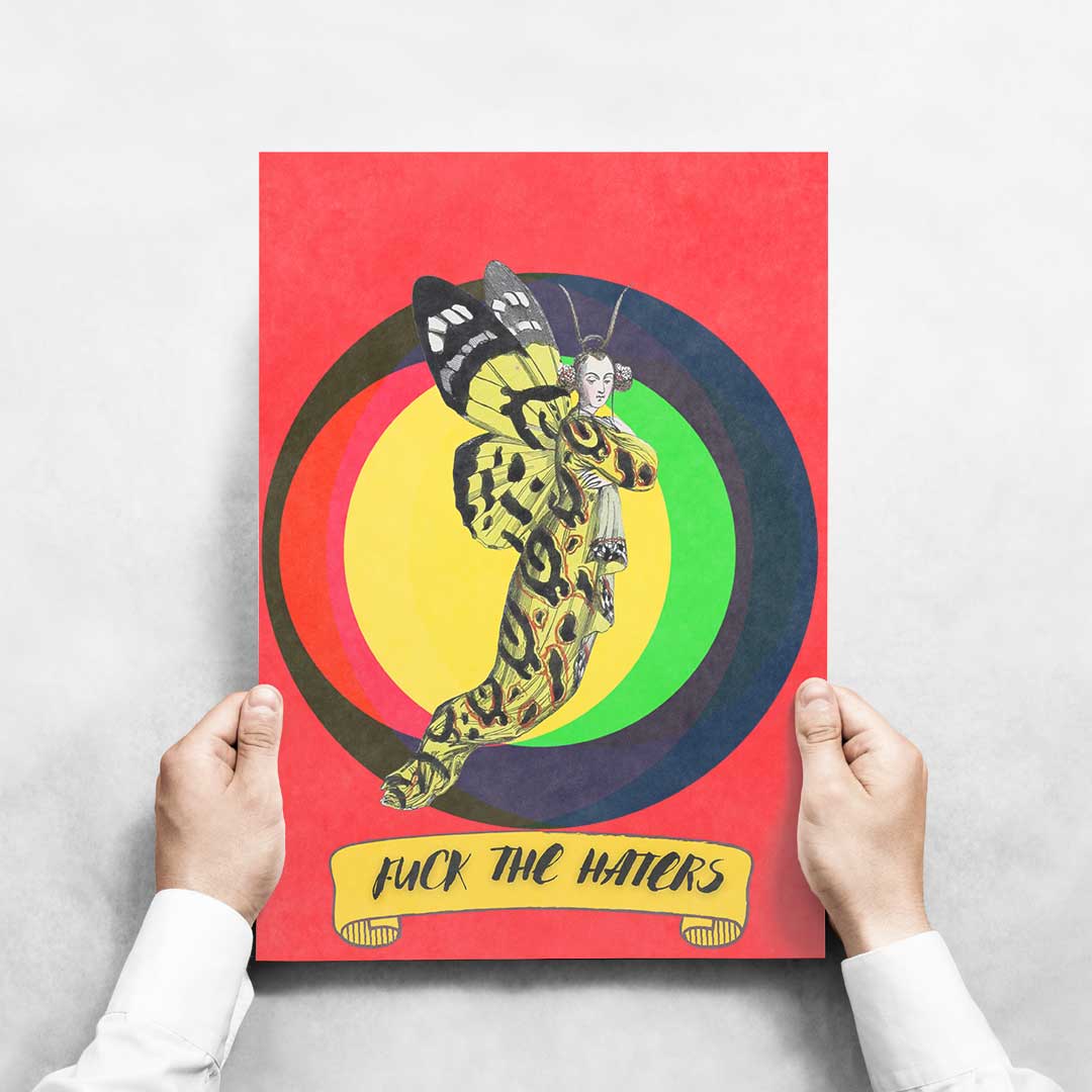 -F*** the haters - Wall Art Print-Famous Rebel