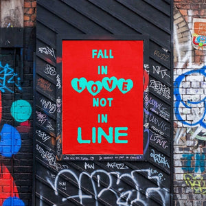 -Fall in Love - Wall Art Print-Famous Rebel
