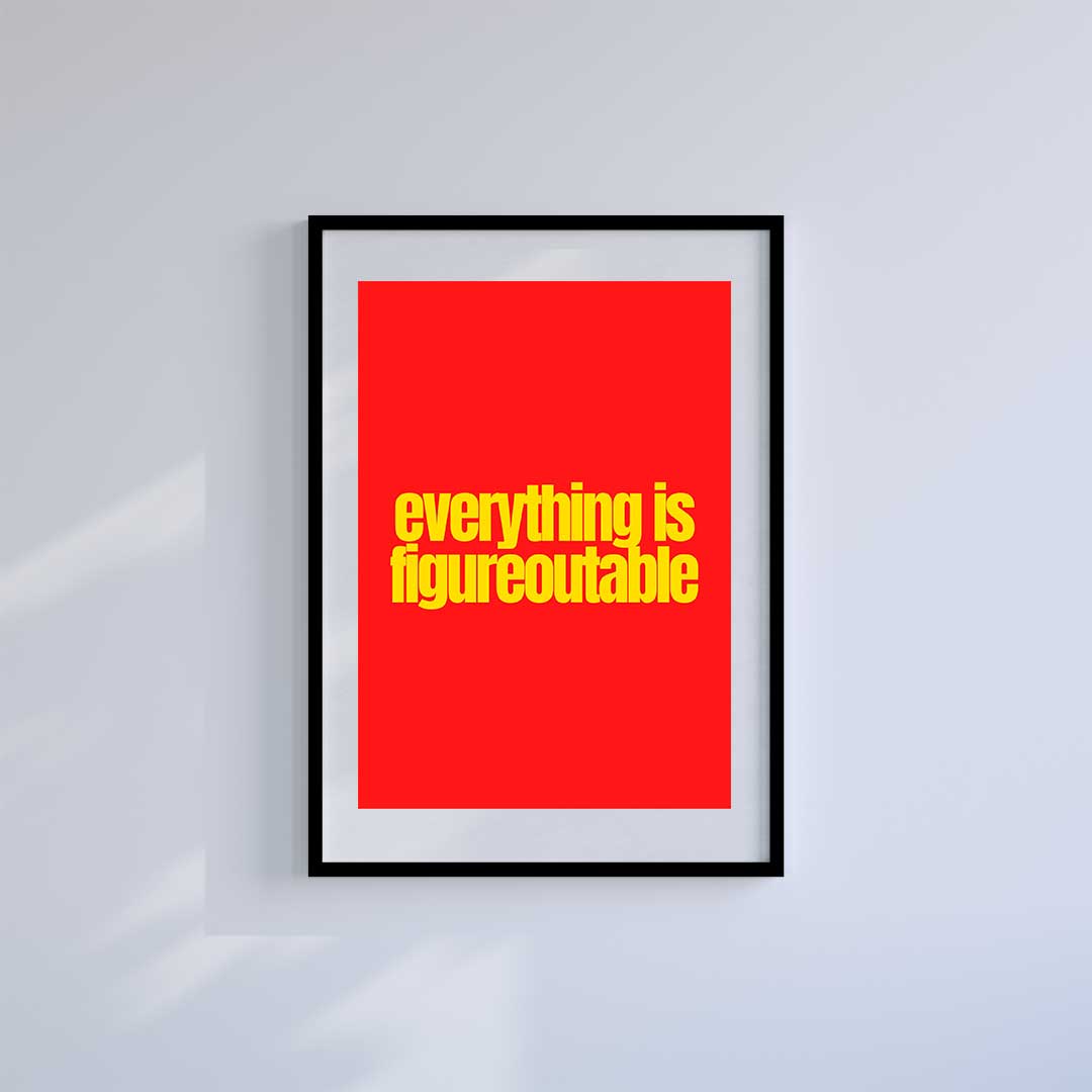 Small 10"x8" inc Mount-White-Figureoutable- Wall Art Print-Famous Rebel