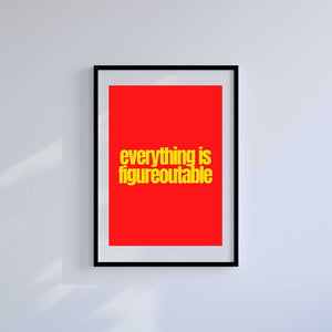 Small 10"x8" inc Mount-White-Figureoutable- Wall Art Print-Famous Rebel