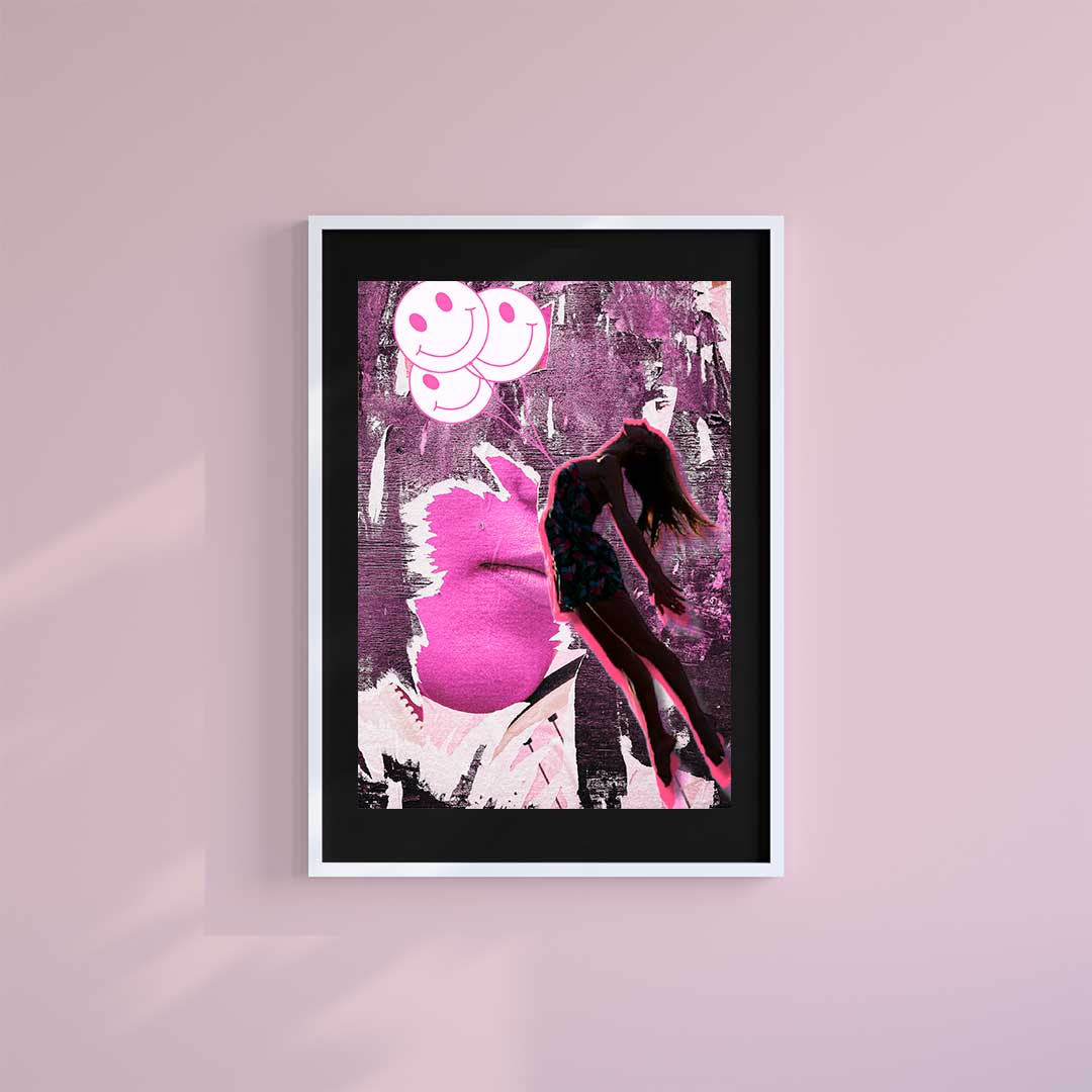 Large (A2) 16.5" x 23.4" inc Mount-Black-Follow Your Heart - Wall Art Print-Famous Rebel