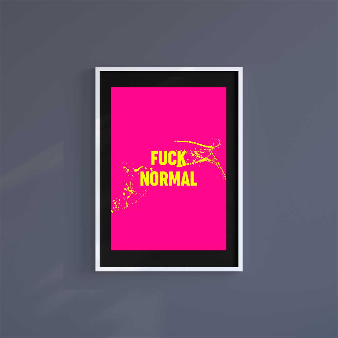 Large (A2) 16.5" x 23.4" inc Mount-Black-Fuck Normal - Wall Art Print-Famous Rebel