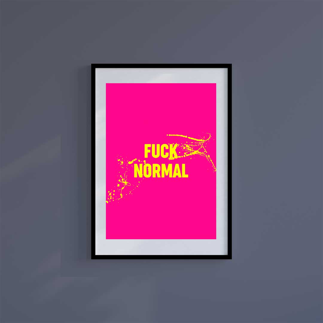 Small 10"x8" inc Mount-White-Fuck Normal - Wall Art Print-Famous Rebel