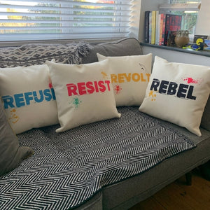 Funky Cushion - Resist-Famous Rebel