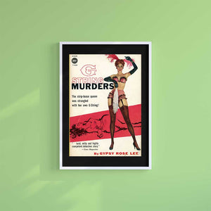 Large (A2) 16.5" x 23.4" inc Mount-Black-G-String - Wall Art Print-Famous Rebel