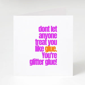Glitter Glue-Notecard Famous Rebel