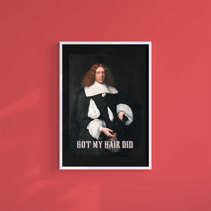 Large (A2) 16.5" x 23.4" inc Mount-Black-Hair Did - Wall Art Print-Famous Rebel