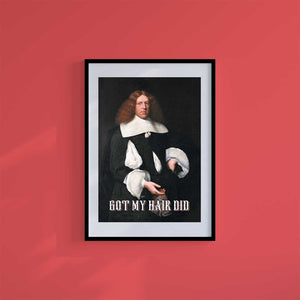 Large (A2) 16.5" x 23.4" inc Mount-White-Hair Did - Wall Art Print-Famous Rebel
