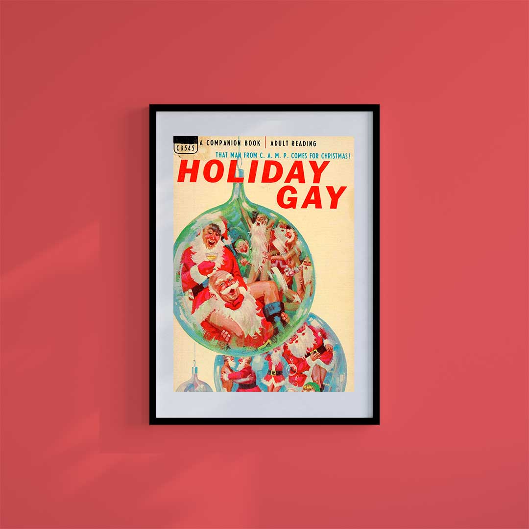 Medium (A3) 11.75" x 16.5" inc Mount-White-Happy Holiday - Wall Art Print-Famous Rebel