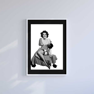 Large (A2) 16.5" x 23.4" inc Mount-Black-Hello Dotty - Wall Art Print-Famous Rebel