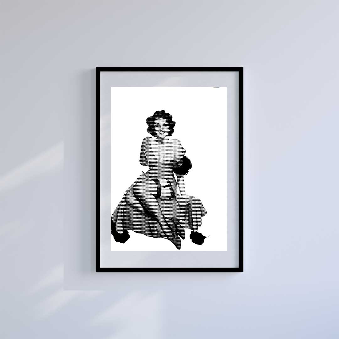 Large (A2) 16.5" x 23.4" inc Mount-White-Hello Dotty - Wall Art Print-Famous Rebel