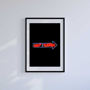 Large (A2) 16.5" x 23.4" inc Mount-White-Hot & Naked - Wall Art Print-Famous Rebel