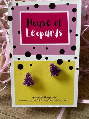 House of Leopards-Christmas Tree Stud Earrings-Famous Rebel