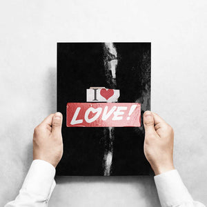 -I Love Love - Wall Art Print-Famous Rebel