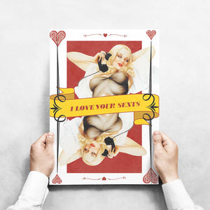 -I Love your Sexts - Wall Art Print-Famous Rebel