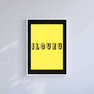 Large (A2) 16.5" x 23.4" inc Mount-Black-ILOVEU-Wall Art Print-Famous Rebel