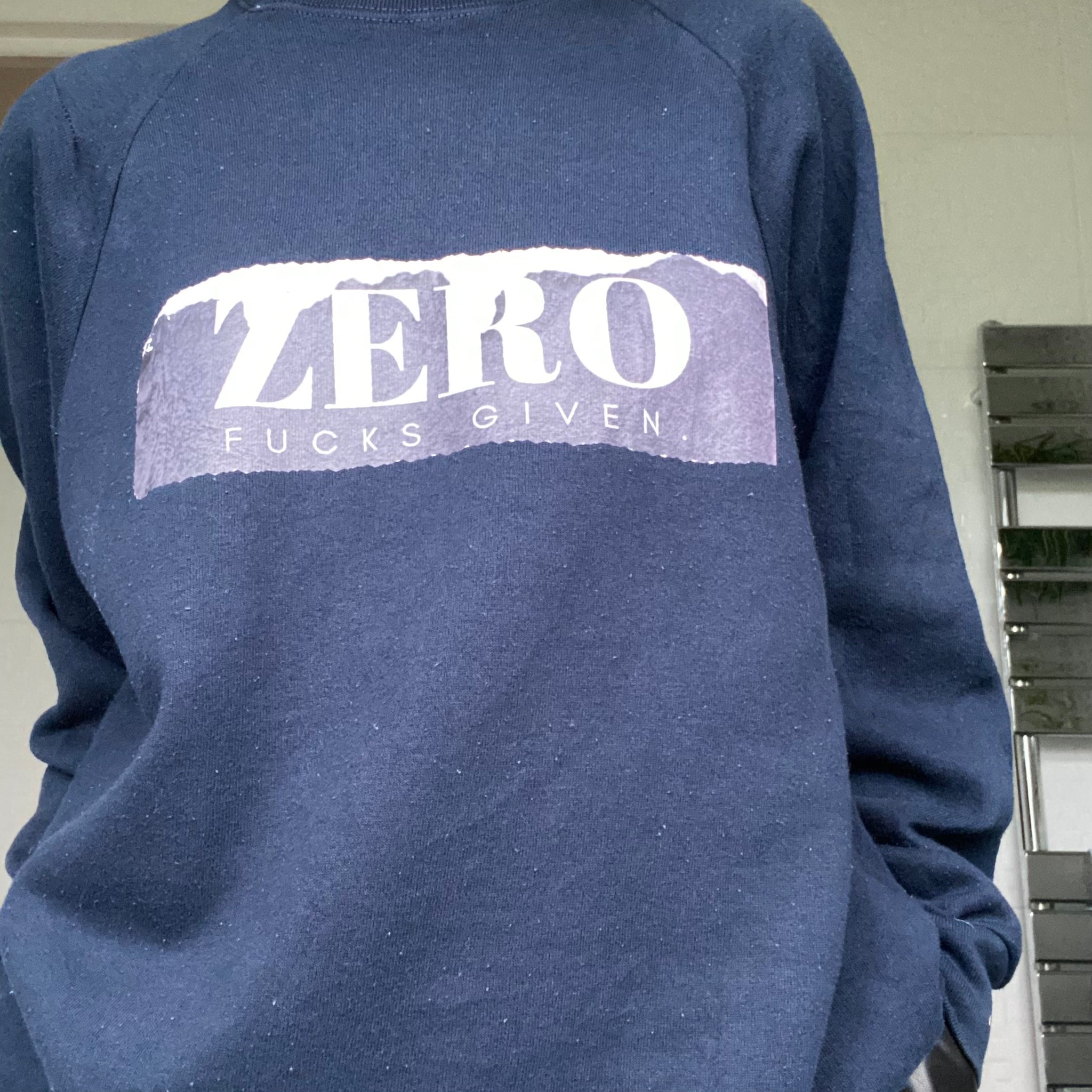 Vintage Zero Fucks Sweatshirt Size M - L