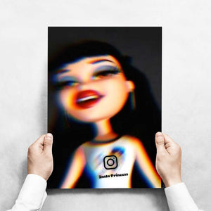 -Insta Princess - Wall Art Print-Famous Rebel